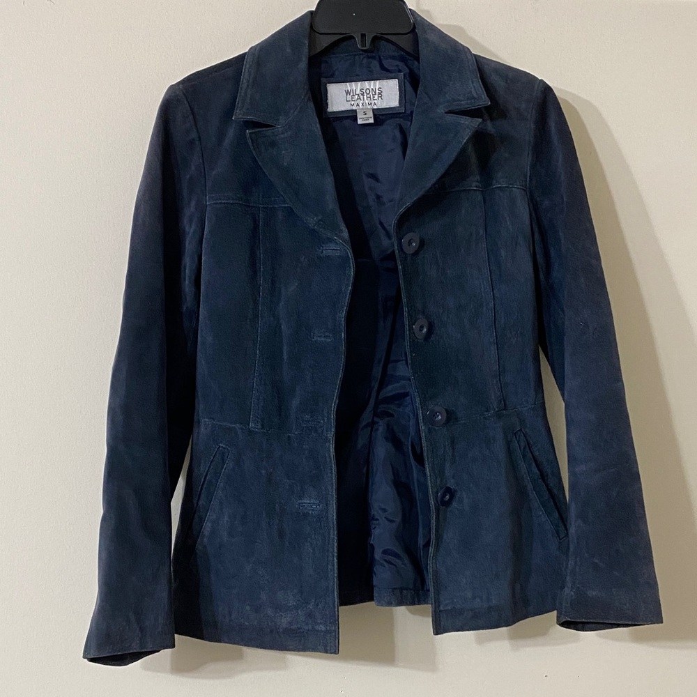 Wilsons Leather Navy Women's Blazer